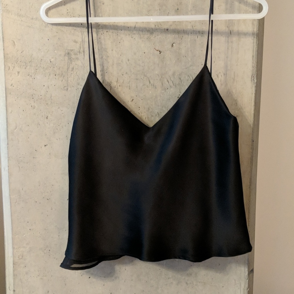 Stunning 100% silk cropped tank